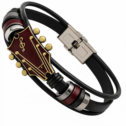 Vintage Leather Guitar Bracelet