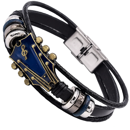Vintage Leather Guitar Bracelet