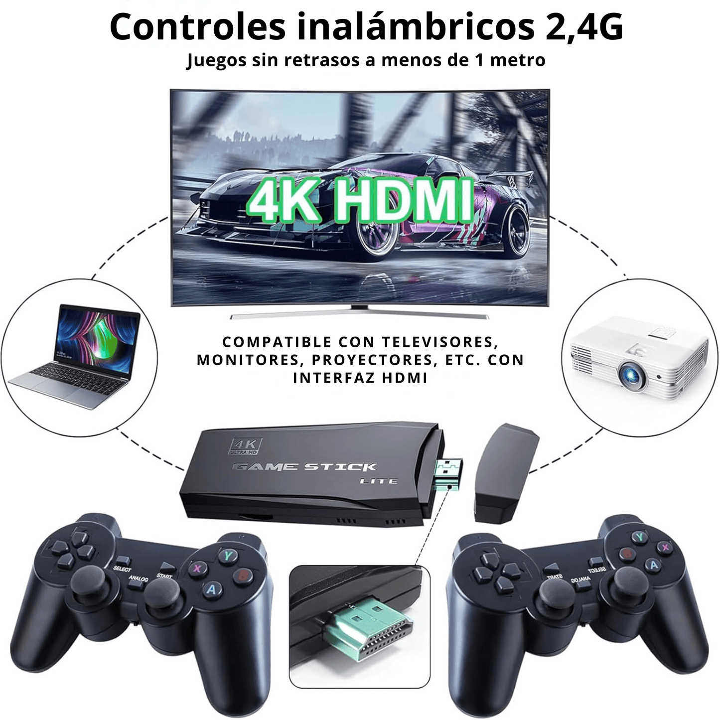 Consola Retro 2.4G con 20.000 Juegos Clásicos